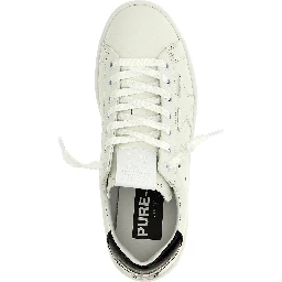 Black Cowhide Low Top Sneakers