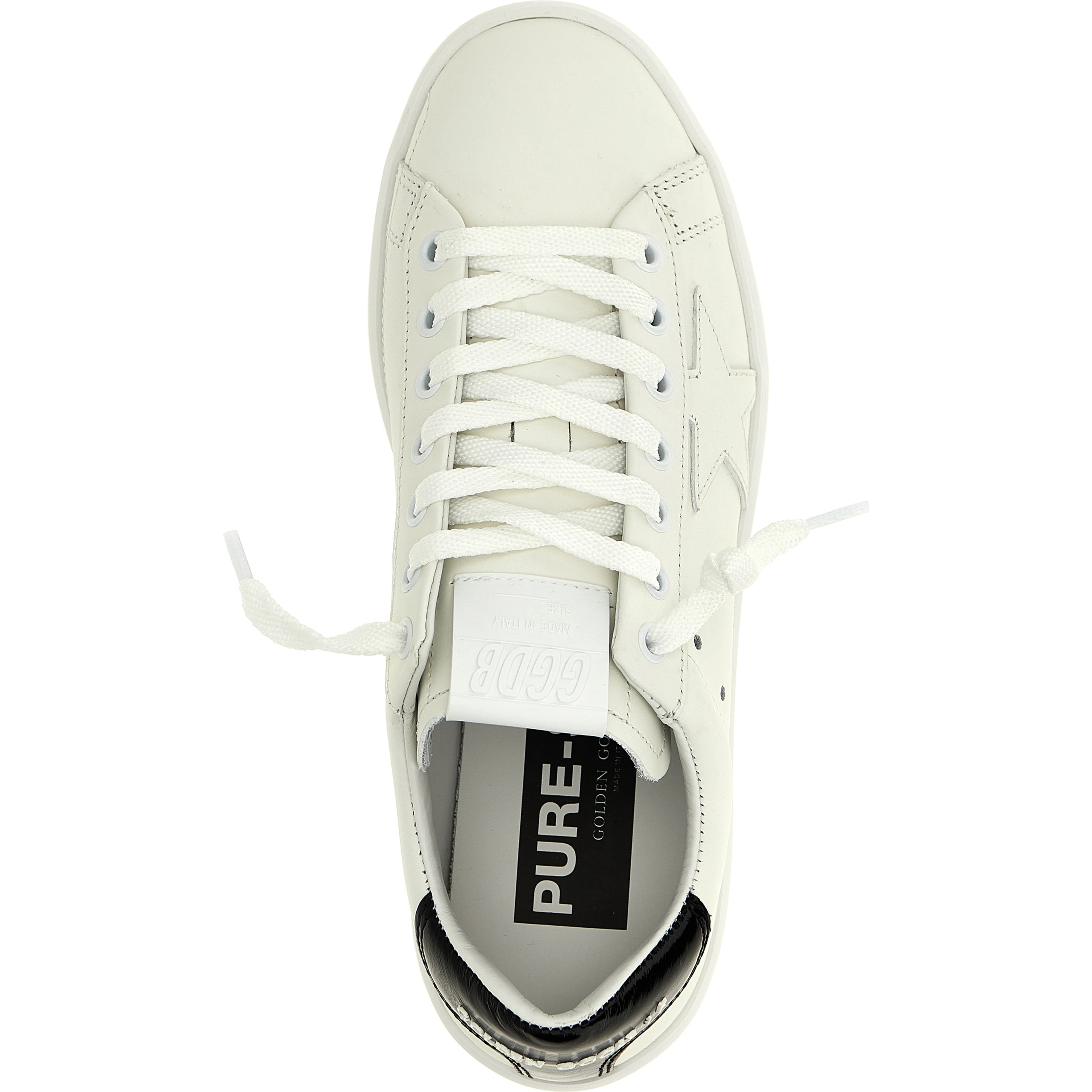 Black Cowhide Low Top Sneakers