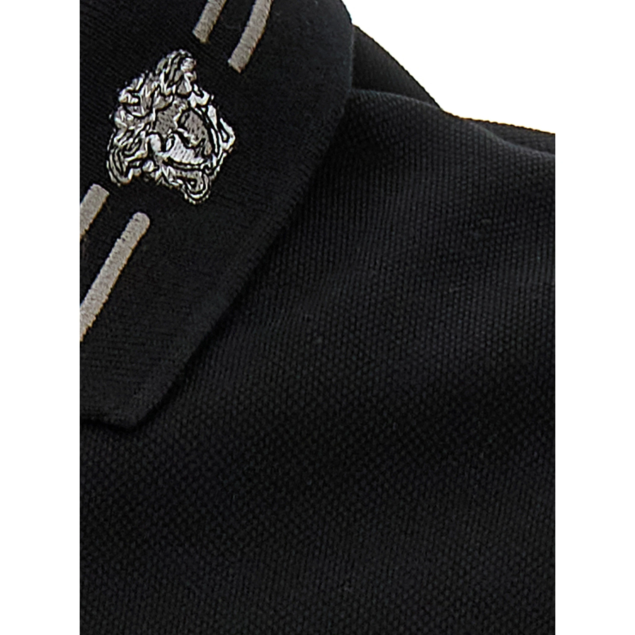 Black Cotton Polo Shirt