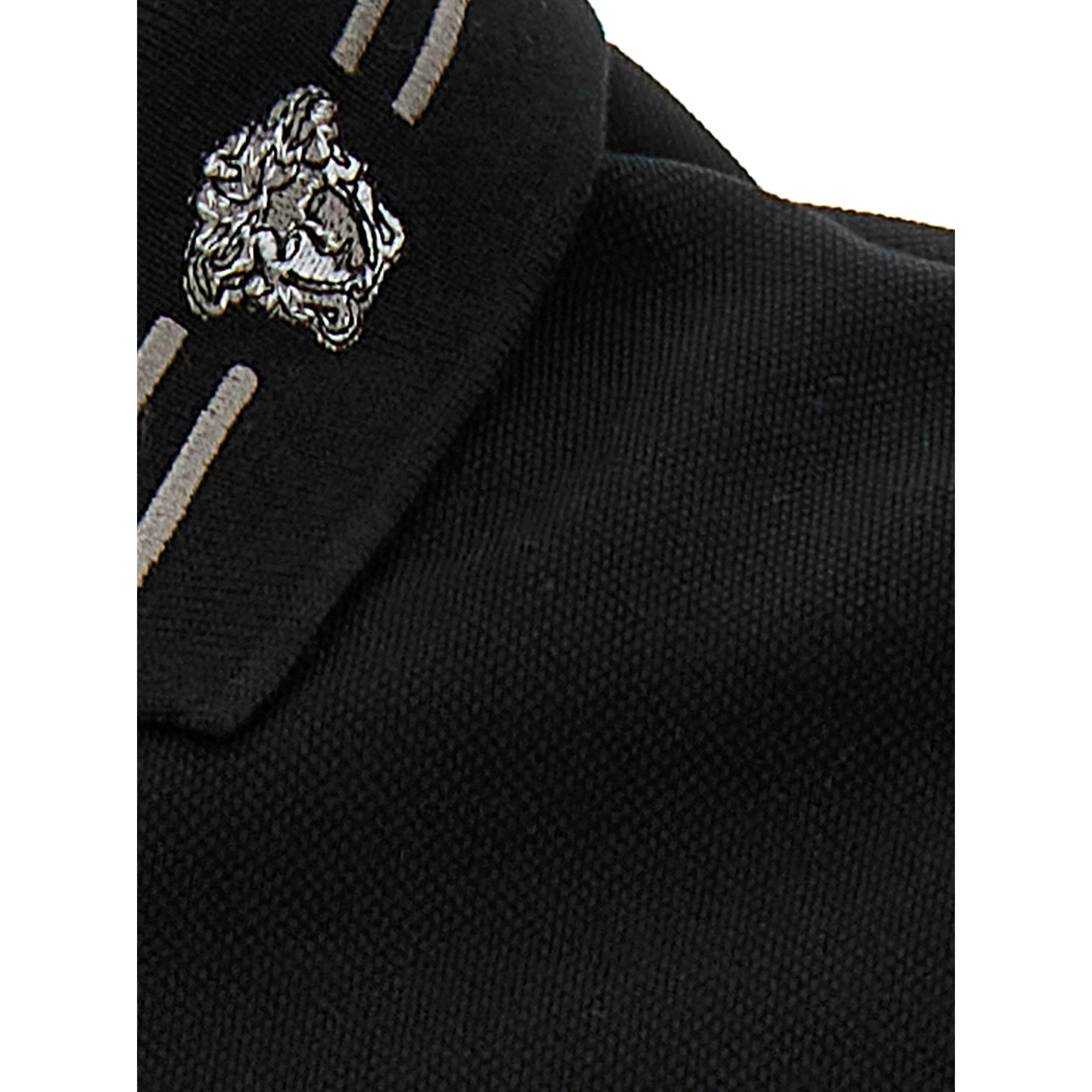 Black Cotton Polo Shirt