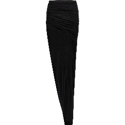 Black Cotton Mini Skirt