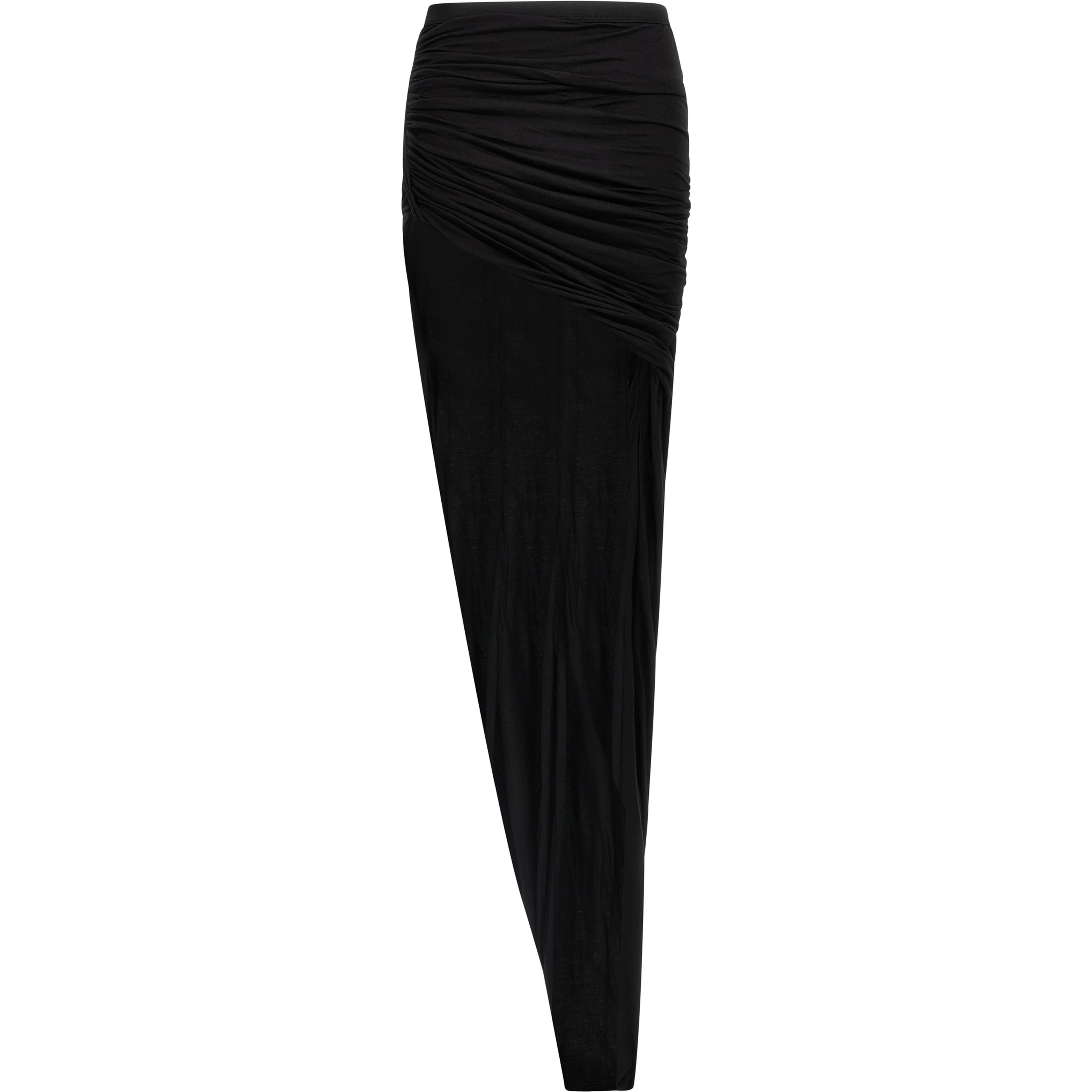 Black Cotton Mini Skirt