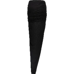 Black Cotton Mini Skirt