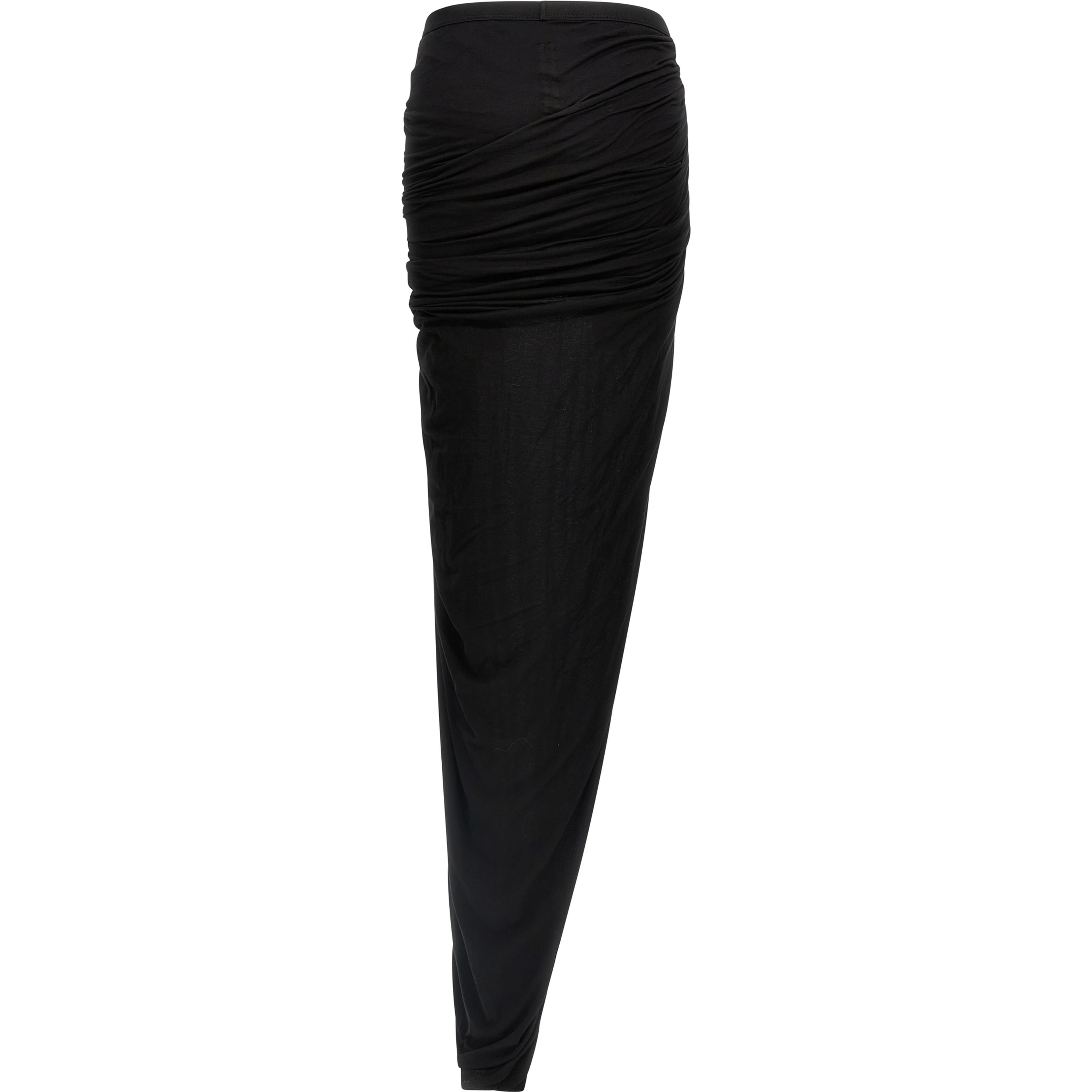 Black Cotton Mini Skirt
