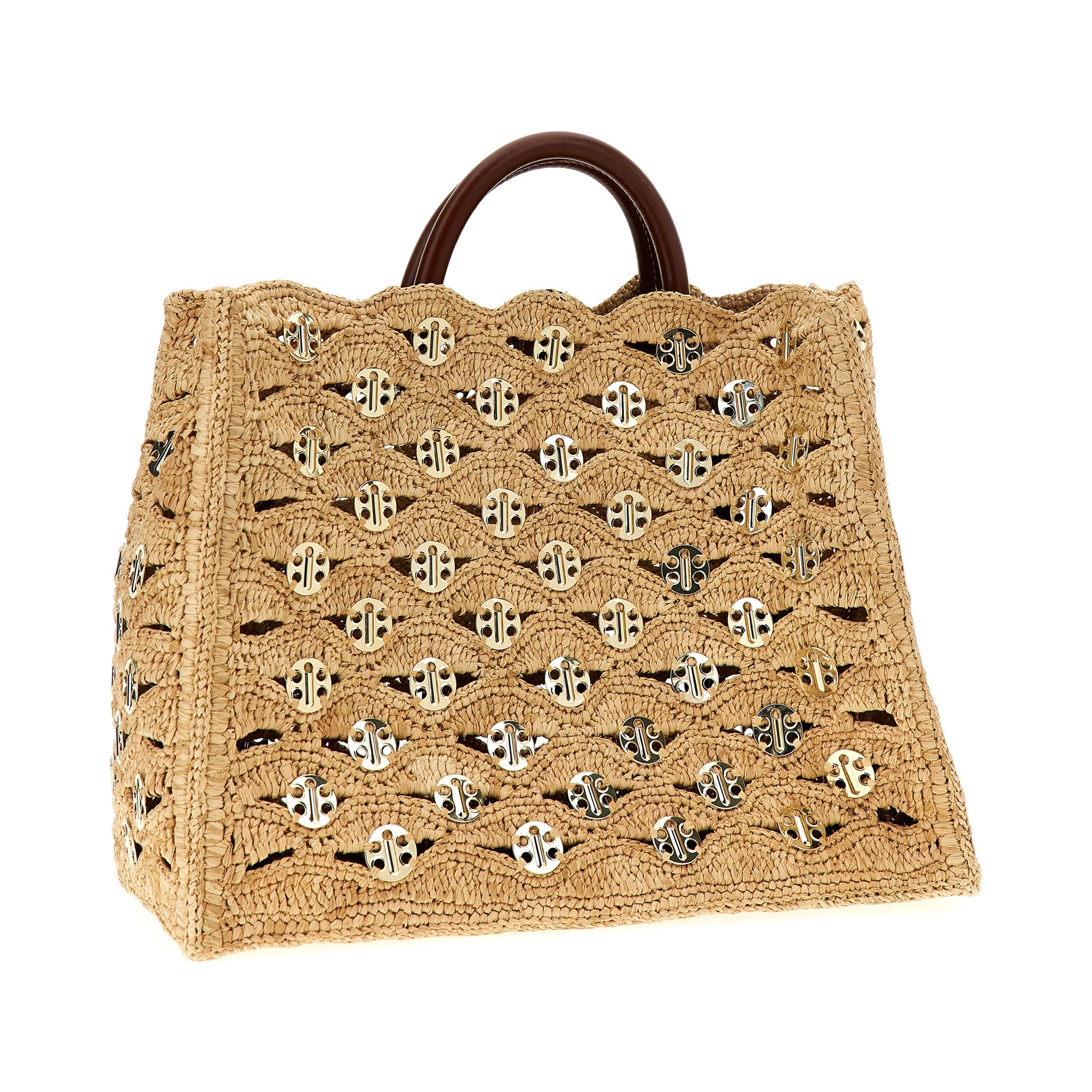 Beige Raffia Handbag