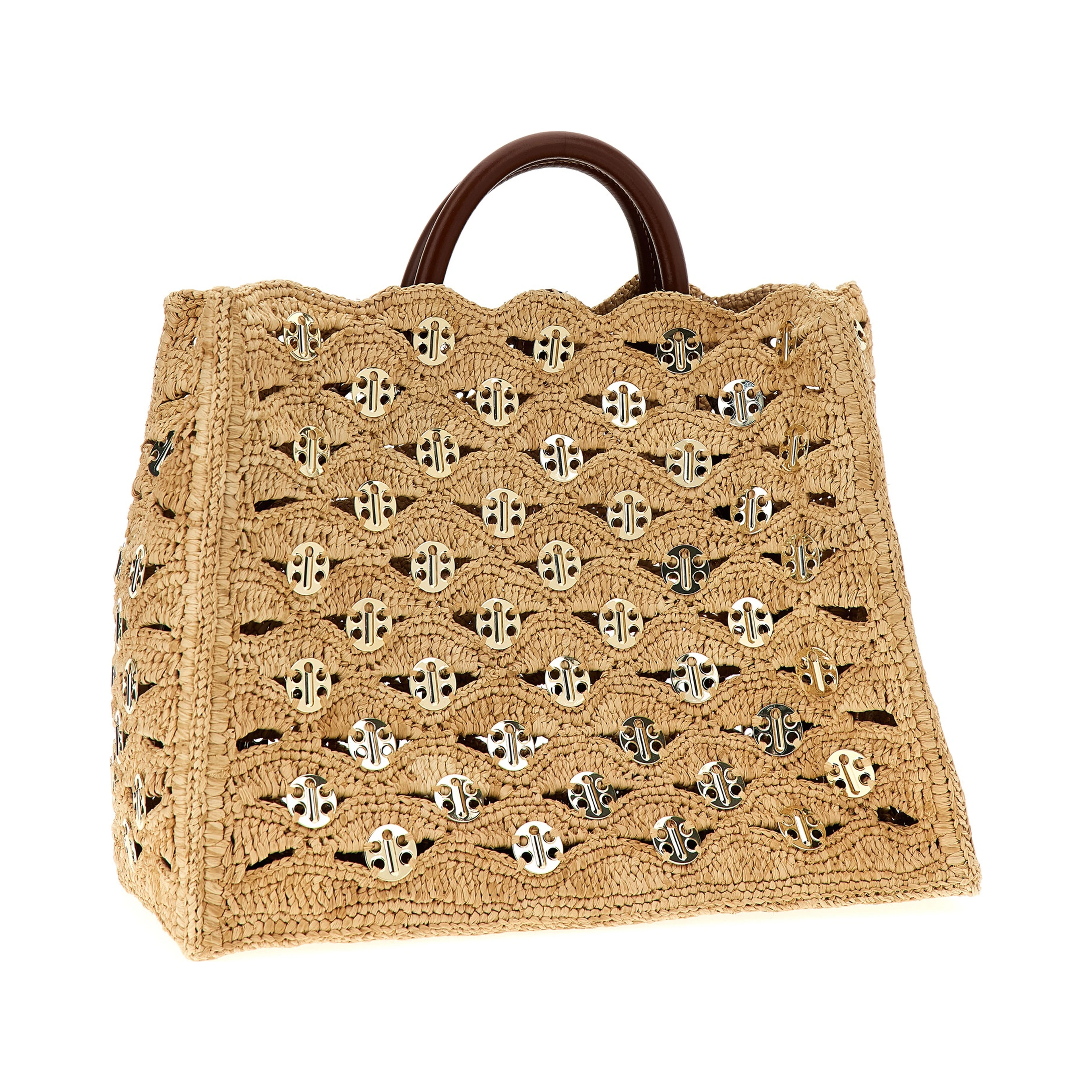 Beige Raffia Handbag