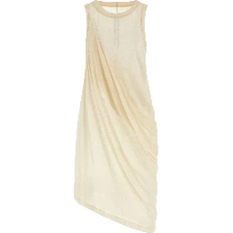 Beige Cotton Casual Dress