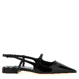 Black Calfskin Ballet Flats