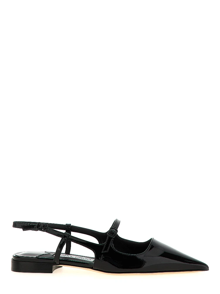 Black Calfskin Ballet Flats