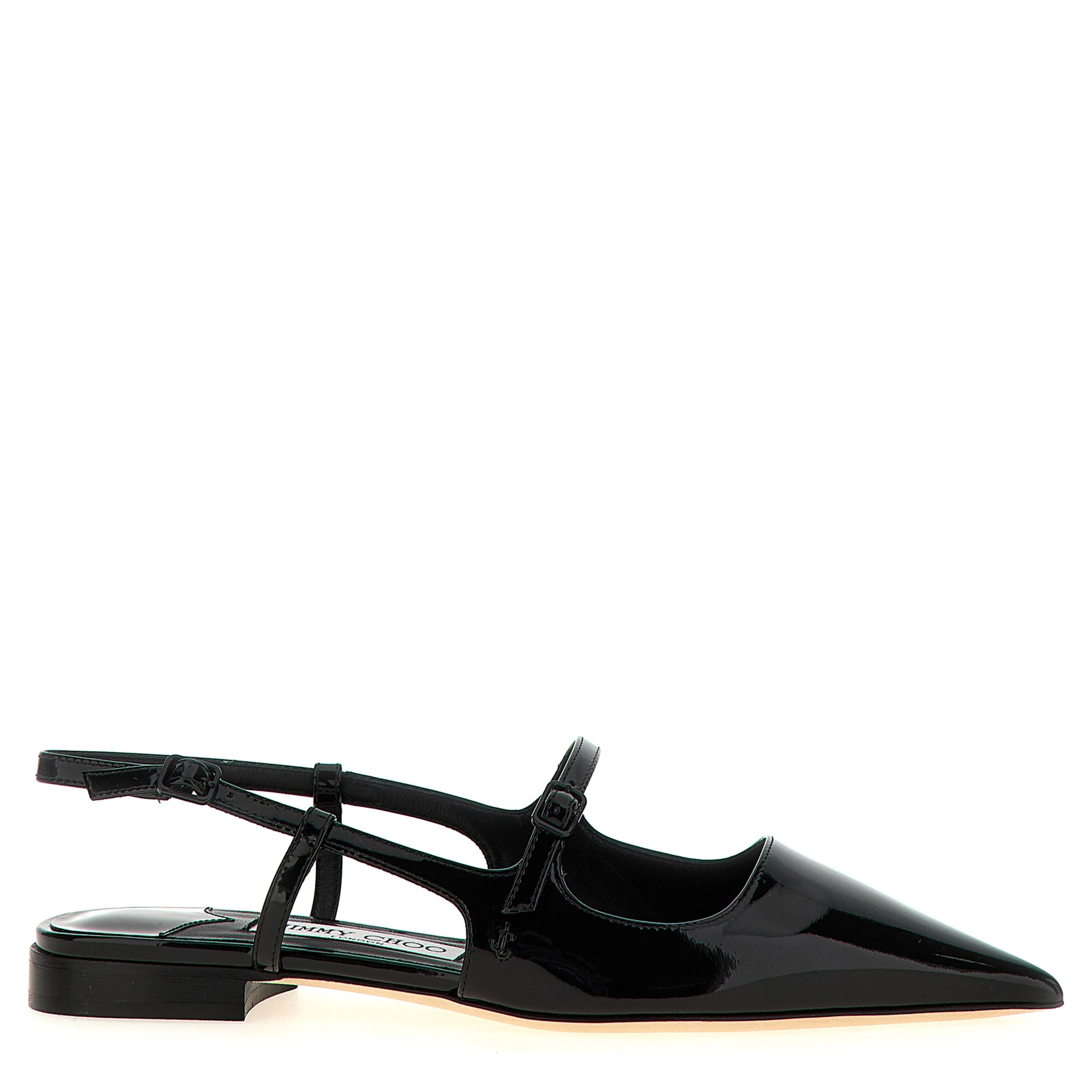 Black Calfskin Ballet Flats