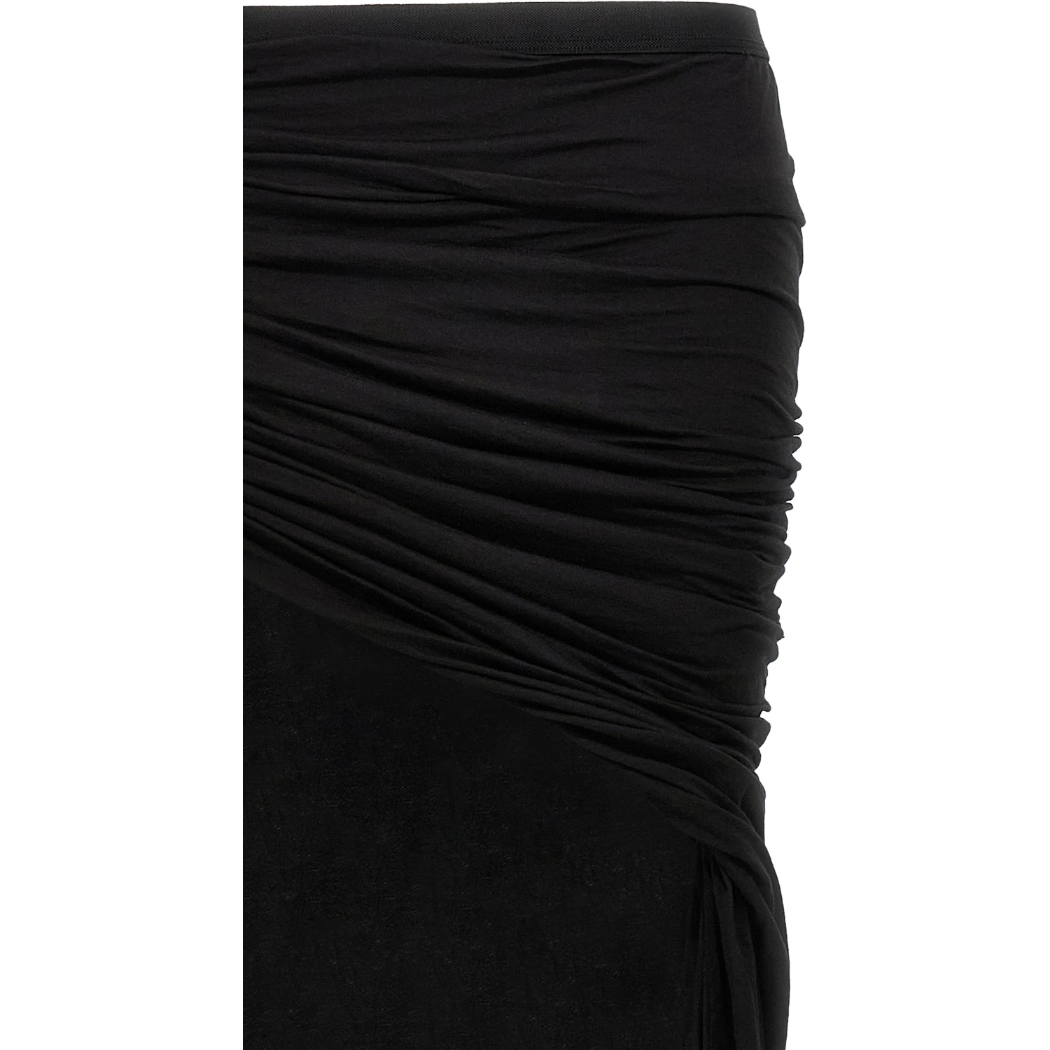 Black Cotton Mini Skirt