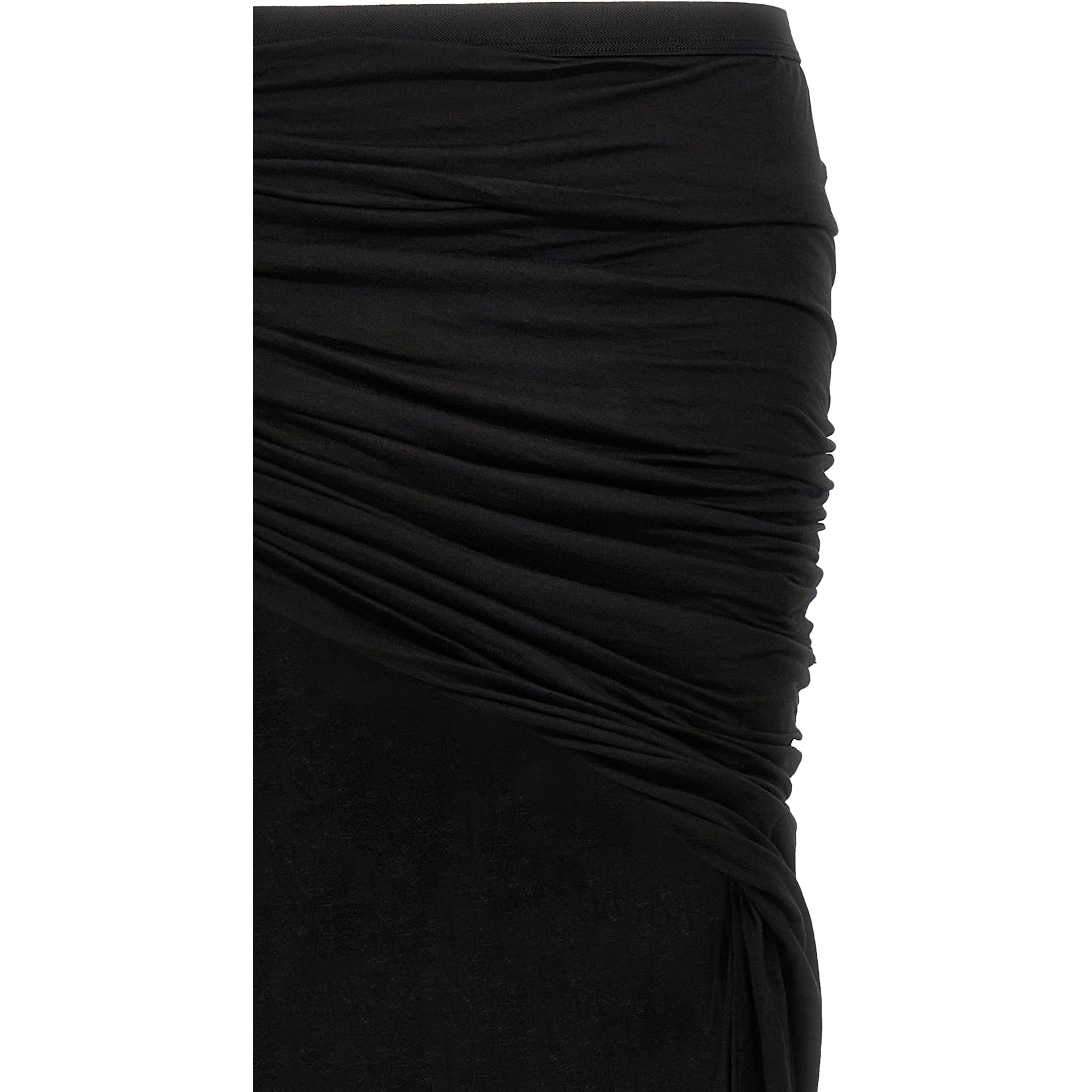 Black Cotton Mini Skirt