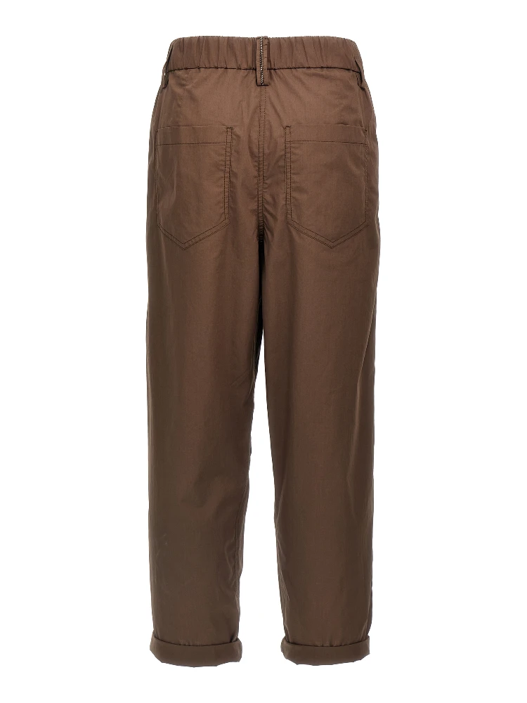 Brown Cotton Casual Pants alternative