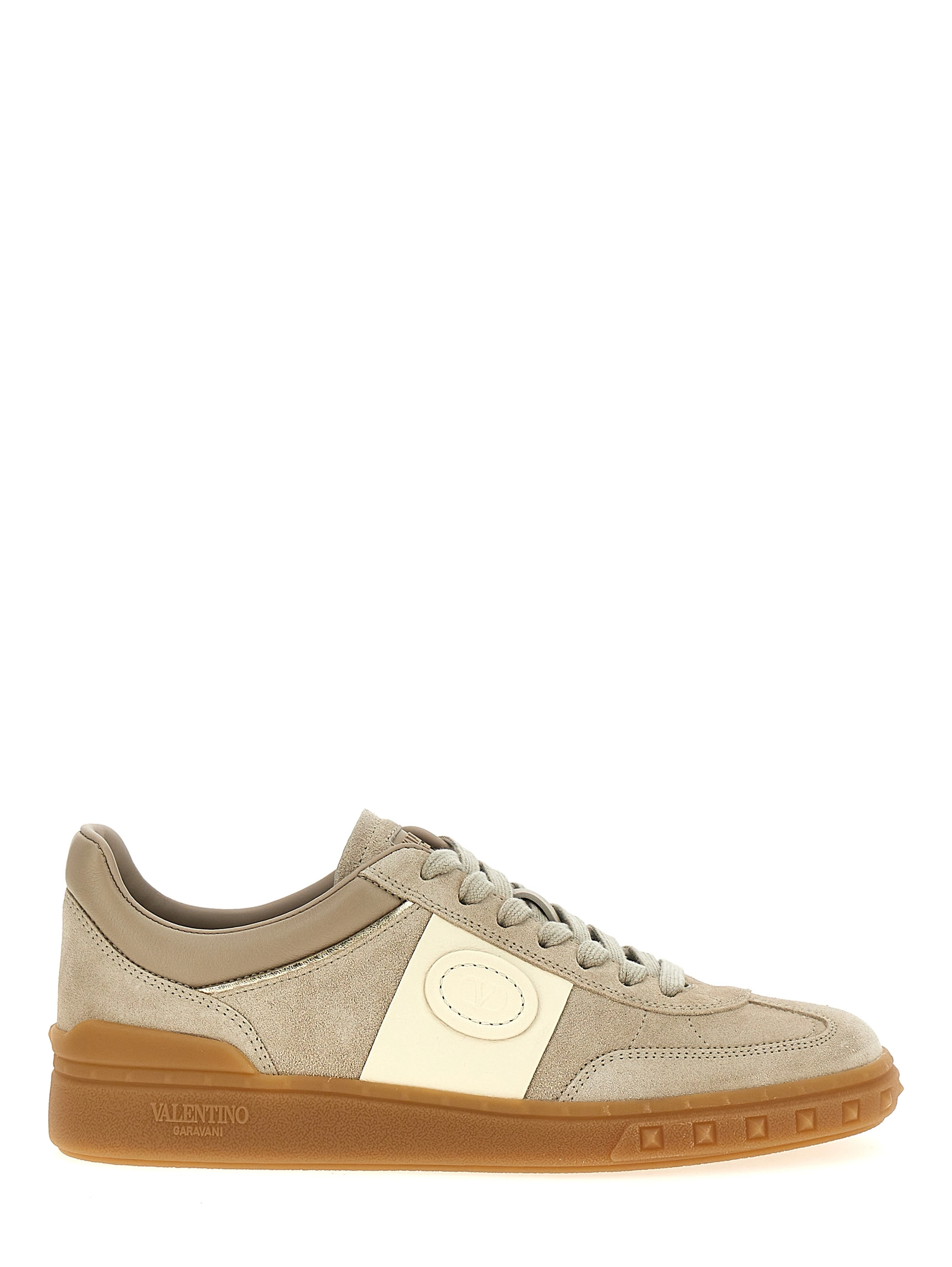 Beige Calfskin Low Top Sneakers