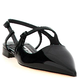 Black Calfskin Ballet Flats