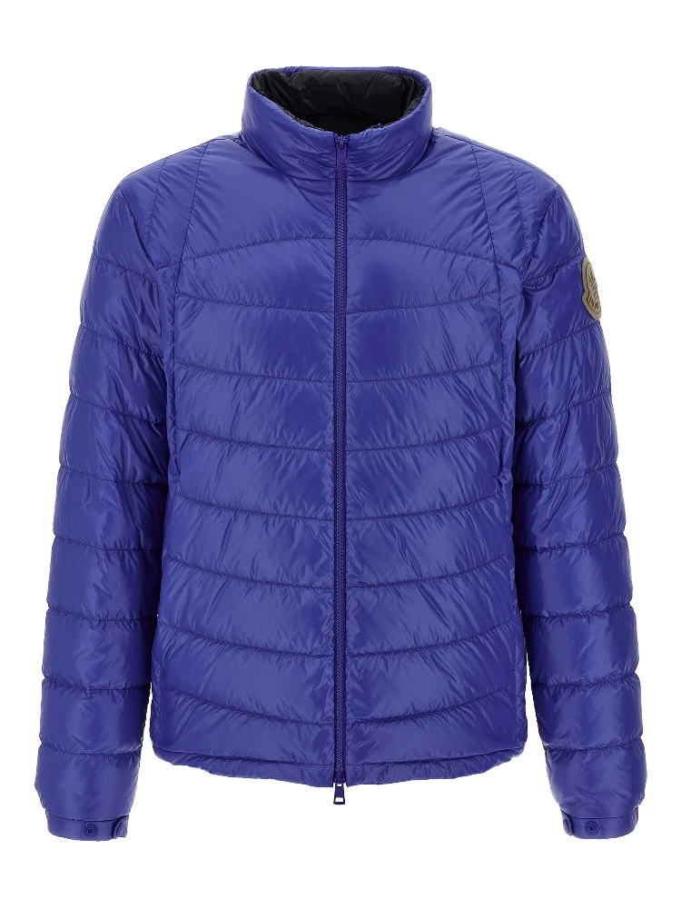 Blue Polyamide Full-Length Jacket