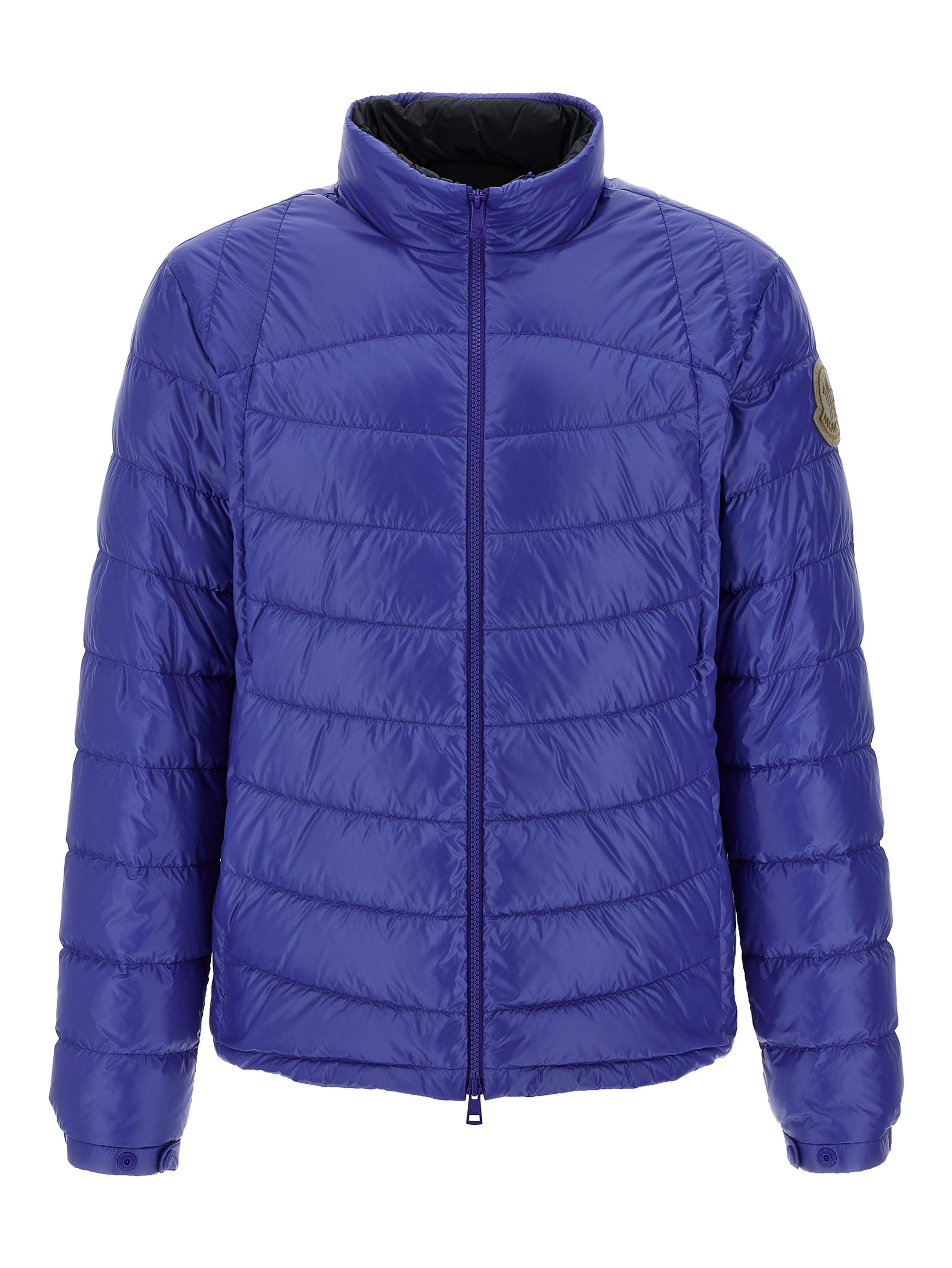 Blue Polyamide Full-Length Jacket