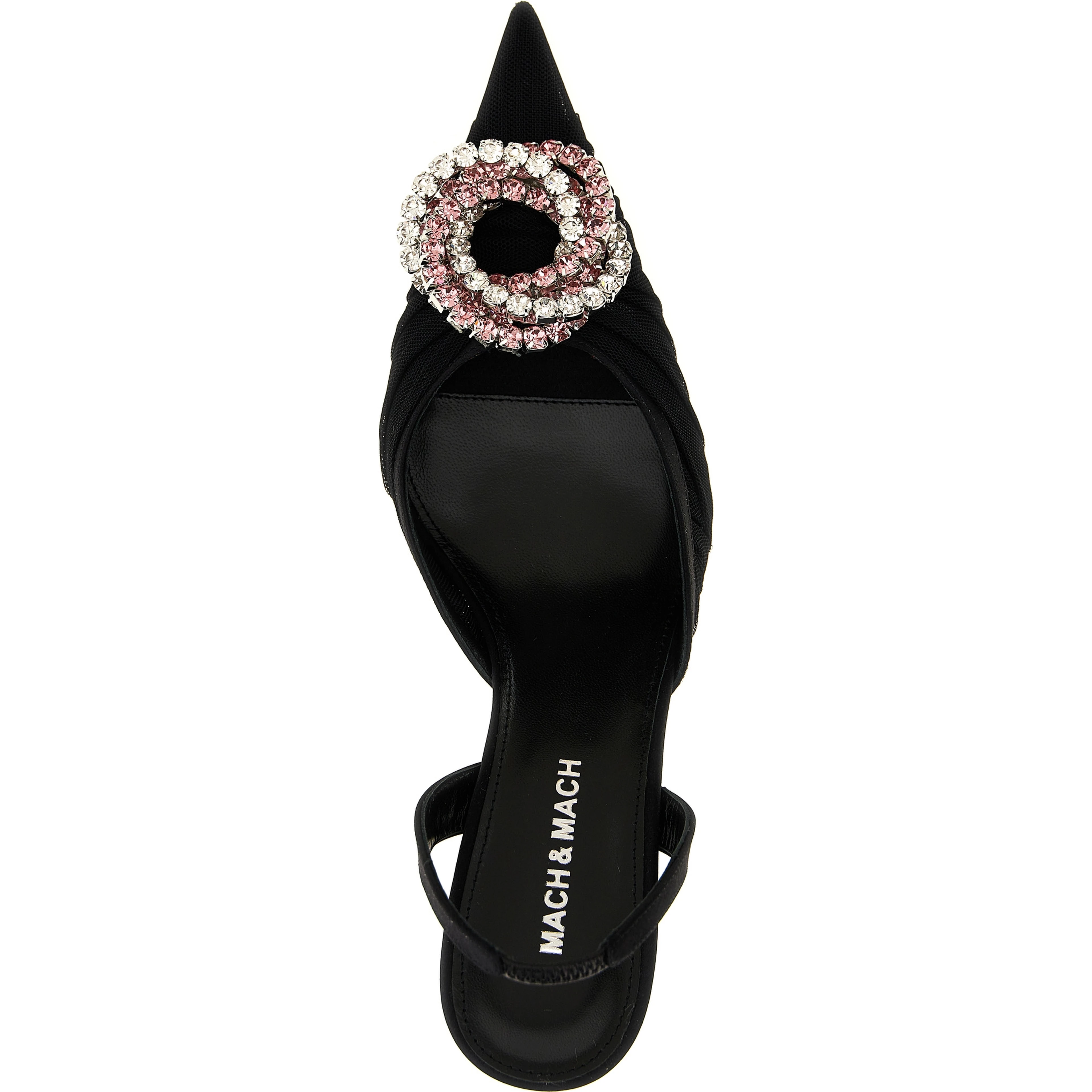 Black Polyamide Mid Heel Pumps