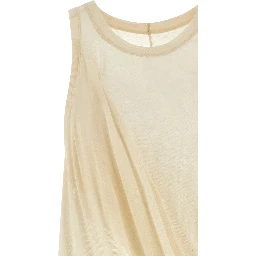 Beige Cotton Casual Dress