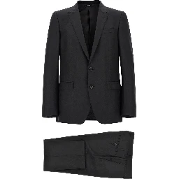 Black Virgin Wool Two-Piece Suit