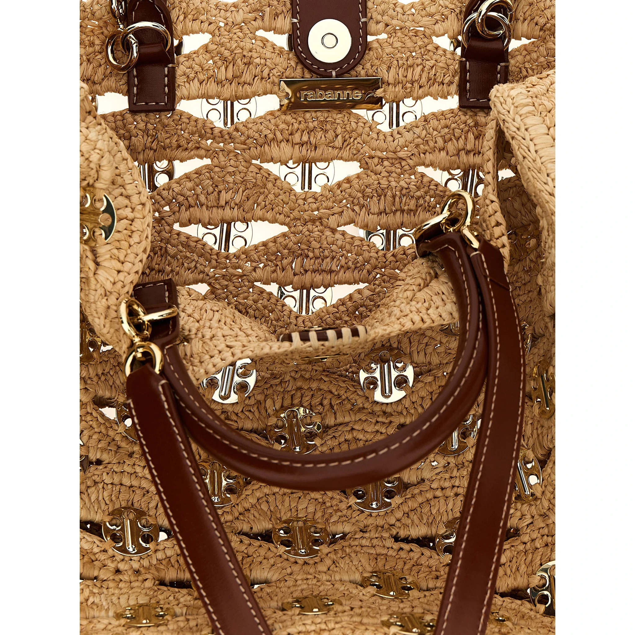 Beige Raffia Handbag