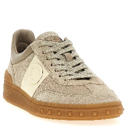 Beige Calfskin Low Top Sneakers