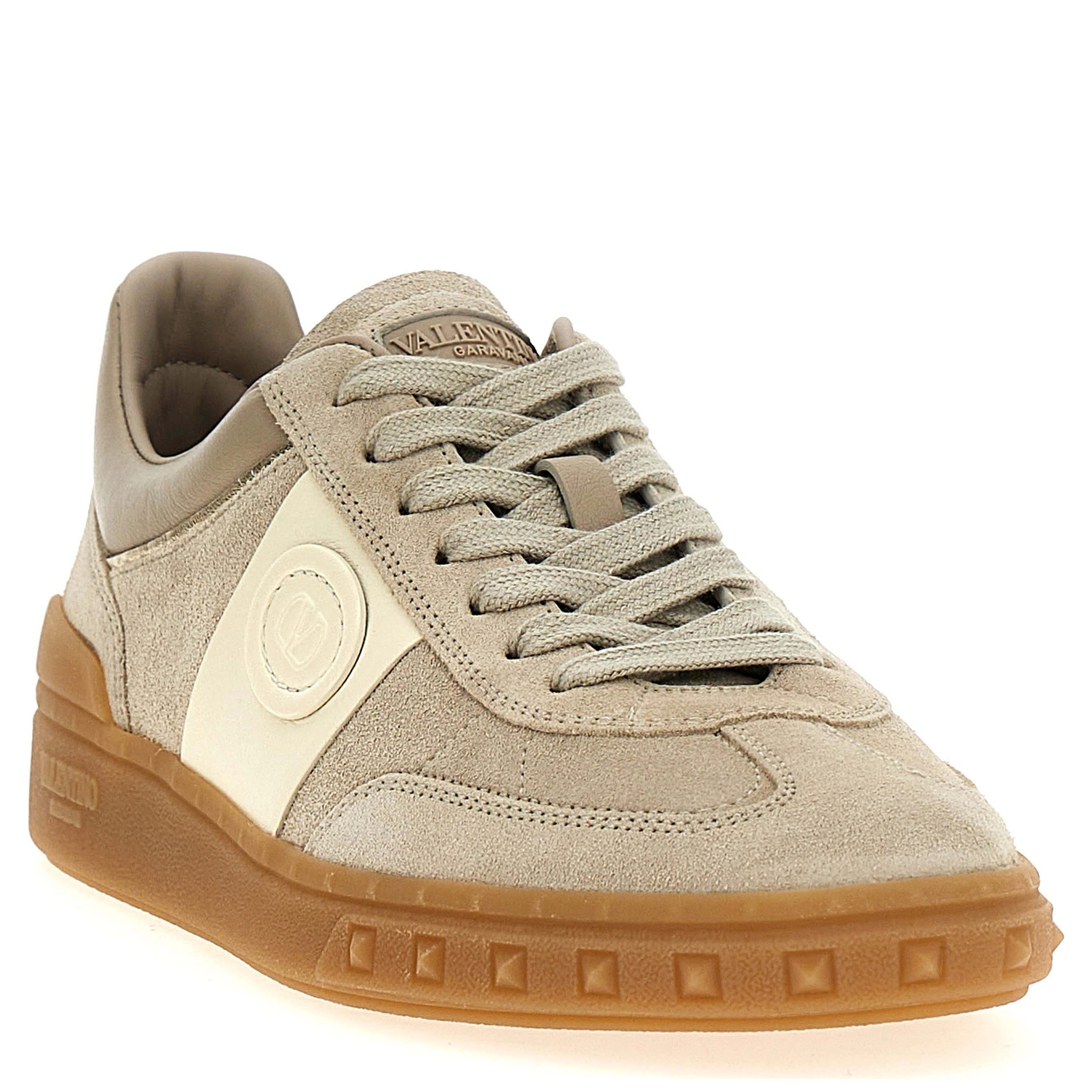 Beige Calfskin Low Top Sneakers