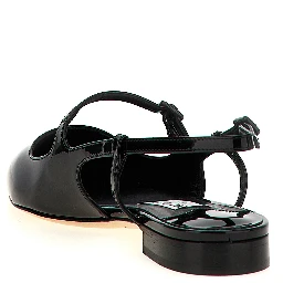 Black Calfskin Ballet Flats