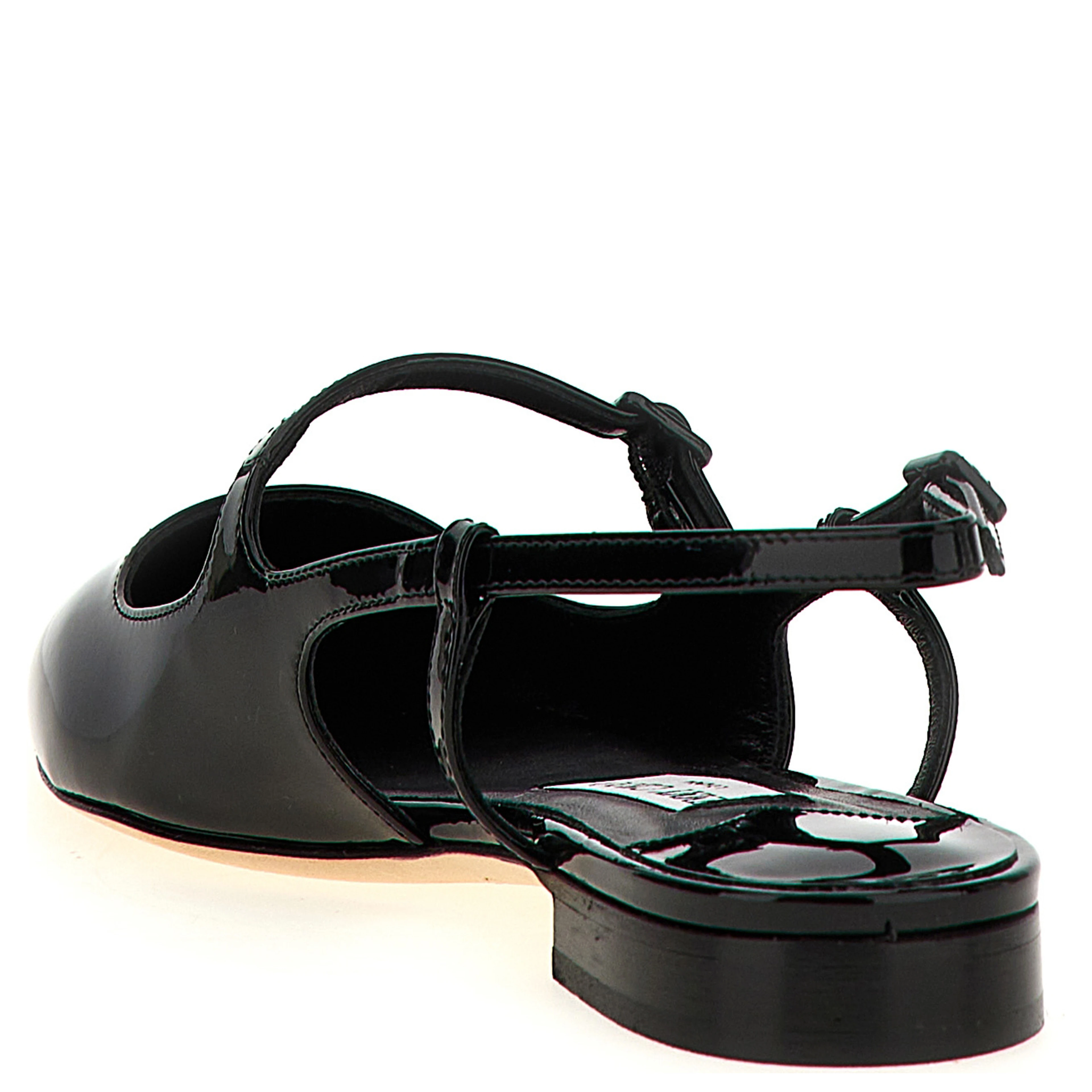 Black Calfskin Ballet Flats