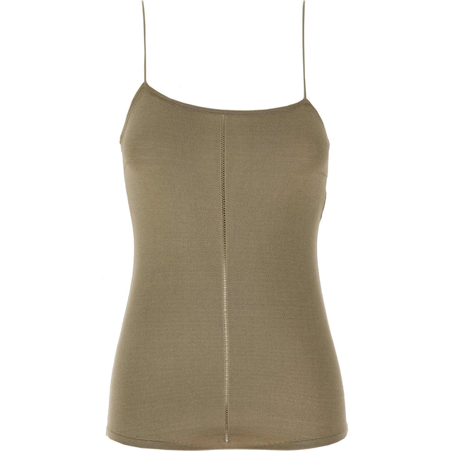 Beige Viscose Tank Tops