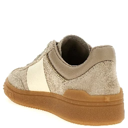 Beige Calfskin Low Top Sneakers