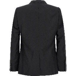 Black Virgin Wool Two-Piece Suit