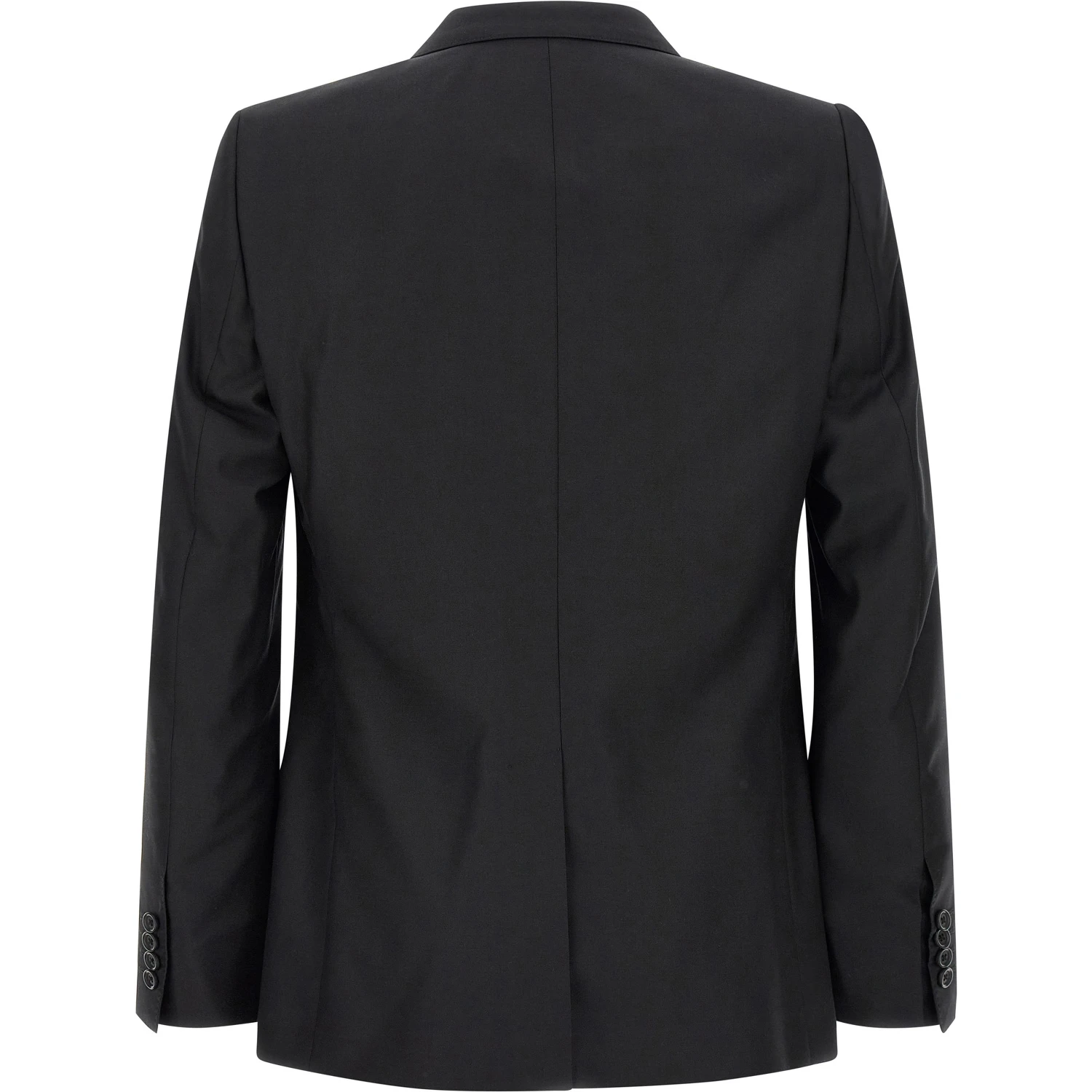 Black Virgin Wool Two-Piece Suit