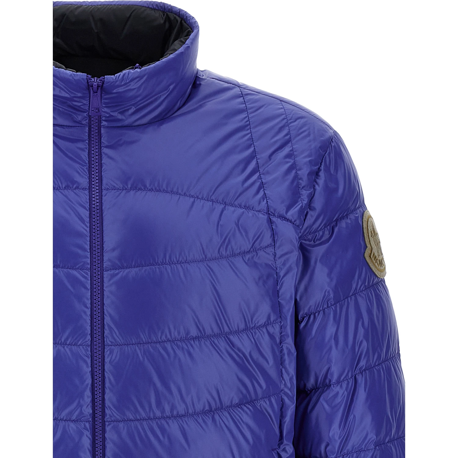 Blue Polyamide Full-Length Jacket