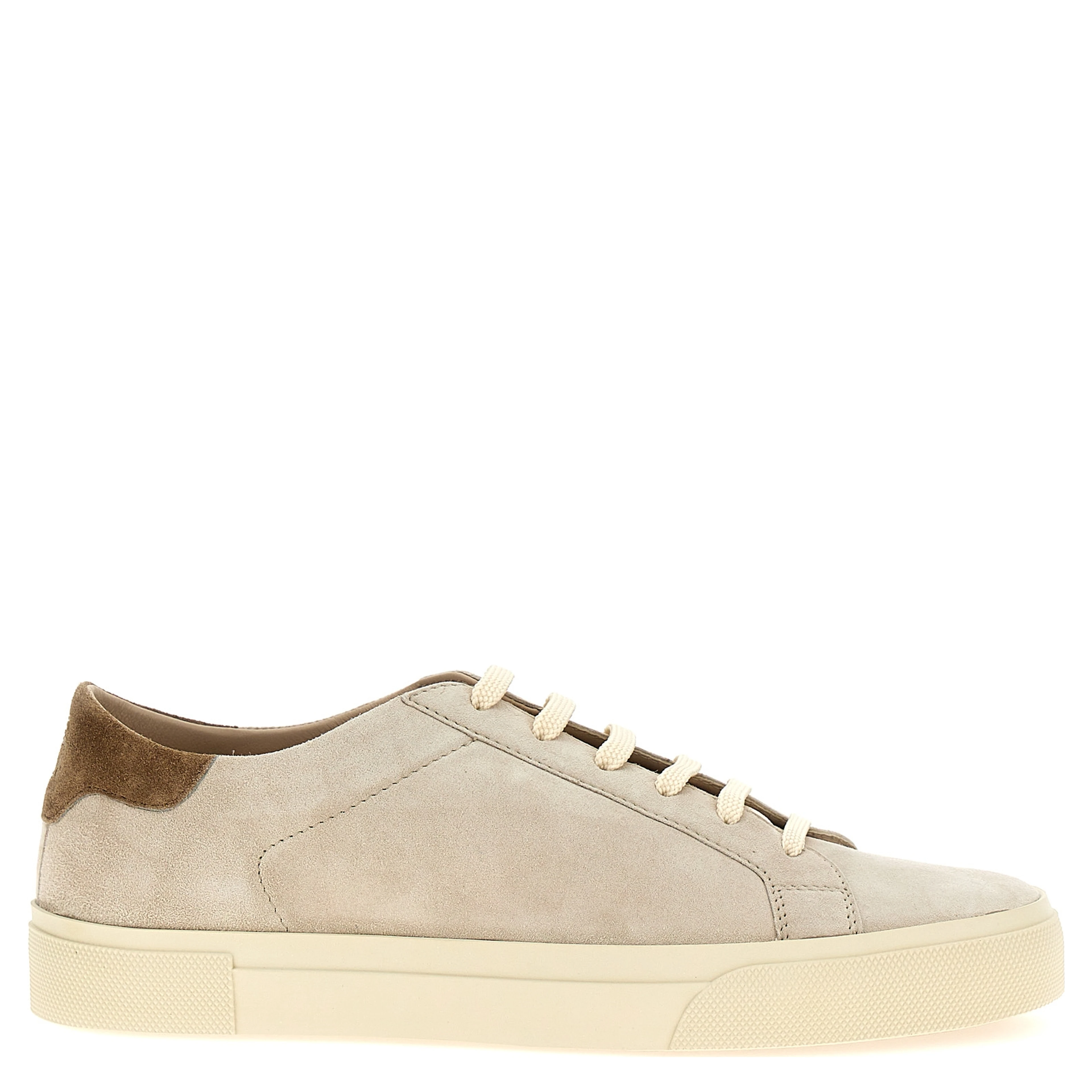 Beige Calfskin Low Top Sneakers