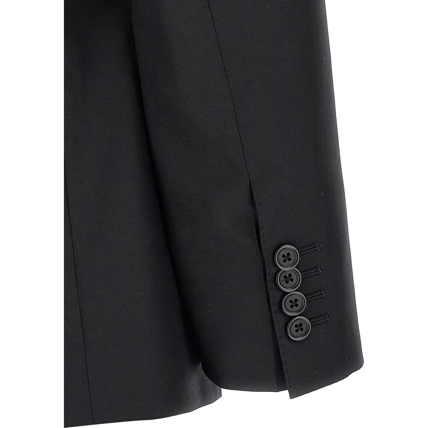 Black Virgin Wool Two-Piece Suit