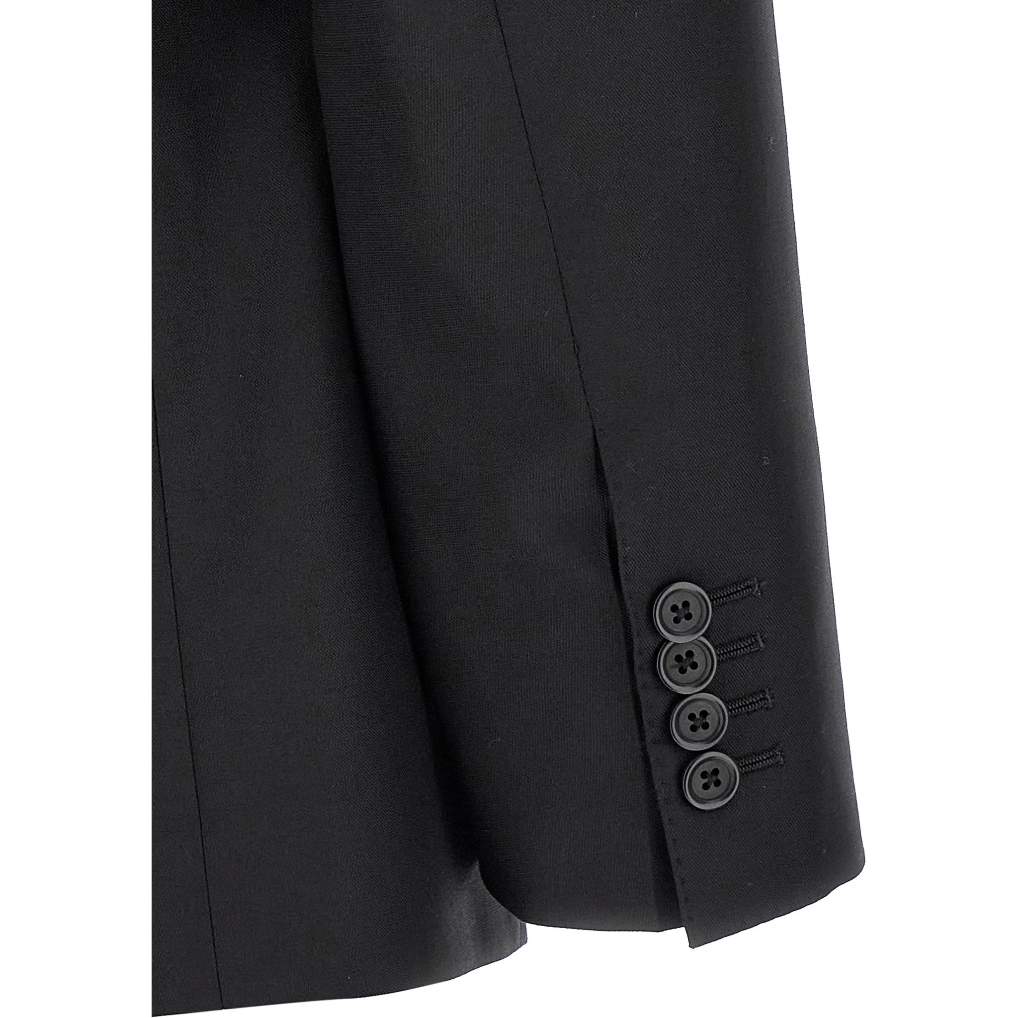 Black Virgin Wool Two-Piece Suit