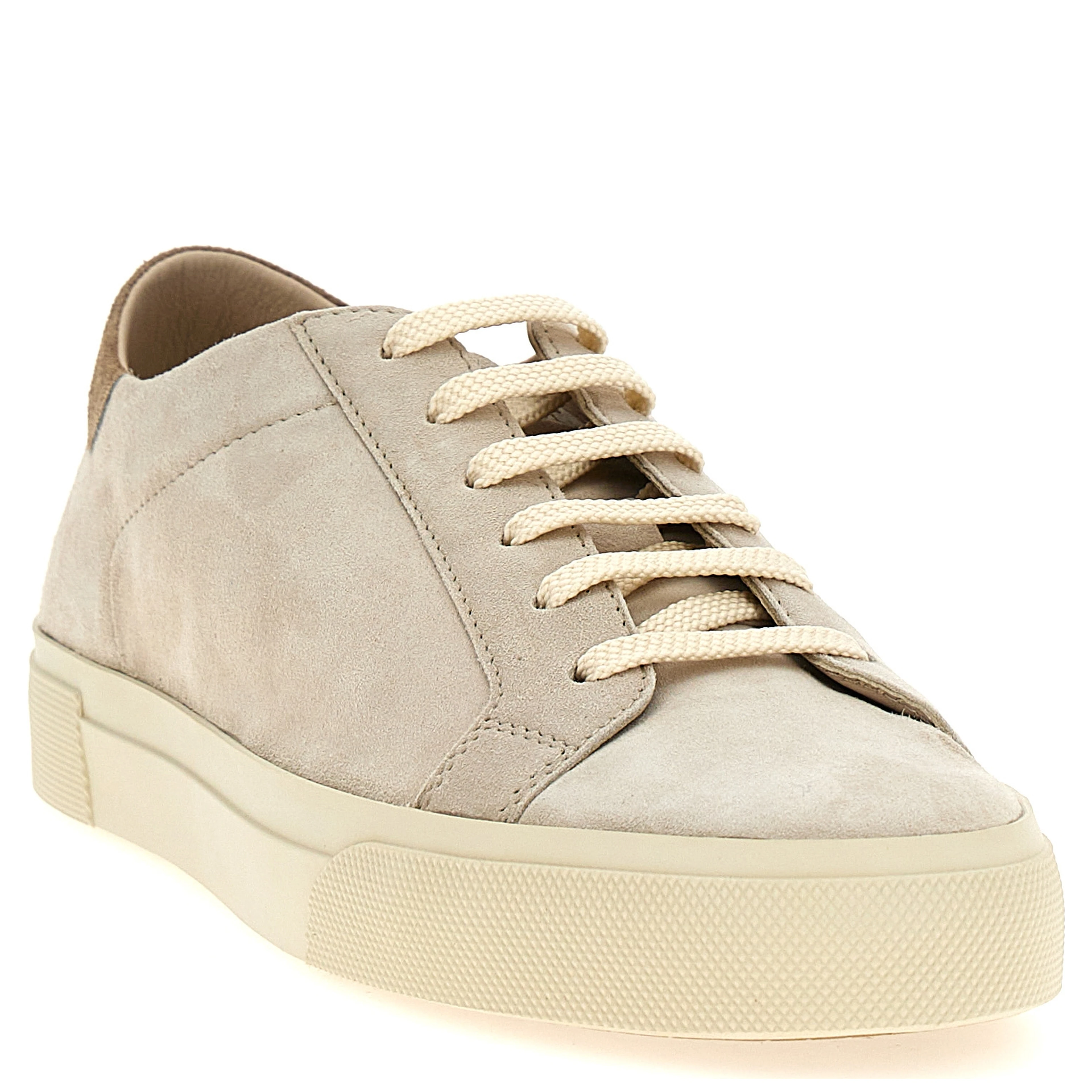 Beige Calfskin Low Top Sneakers