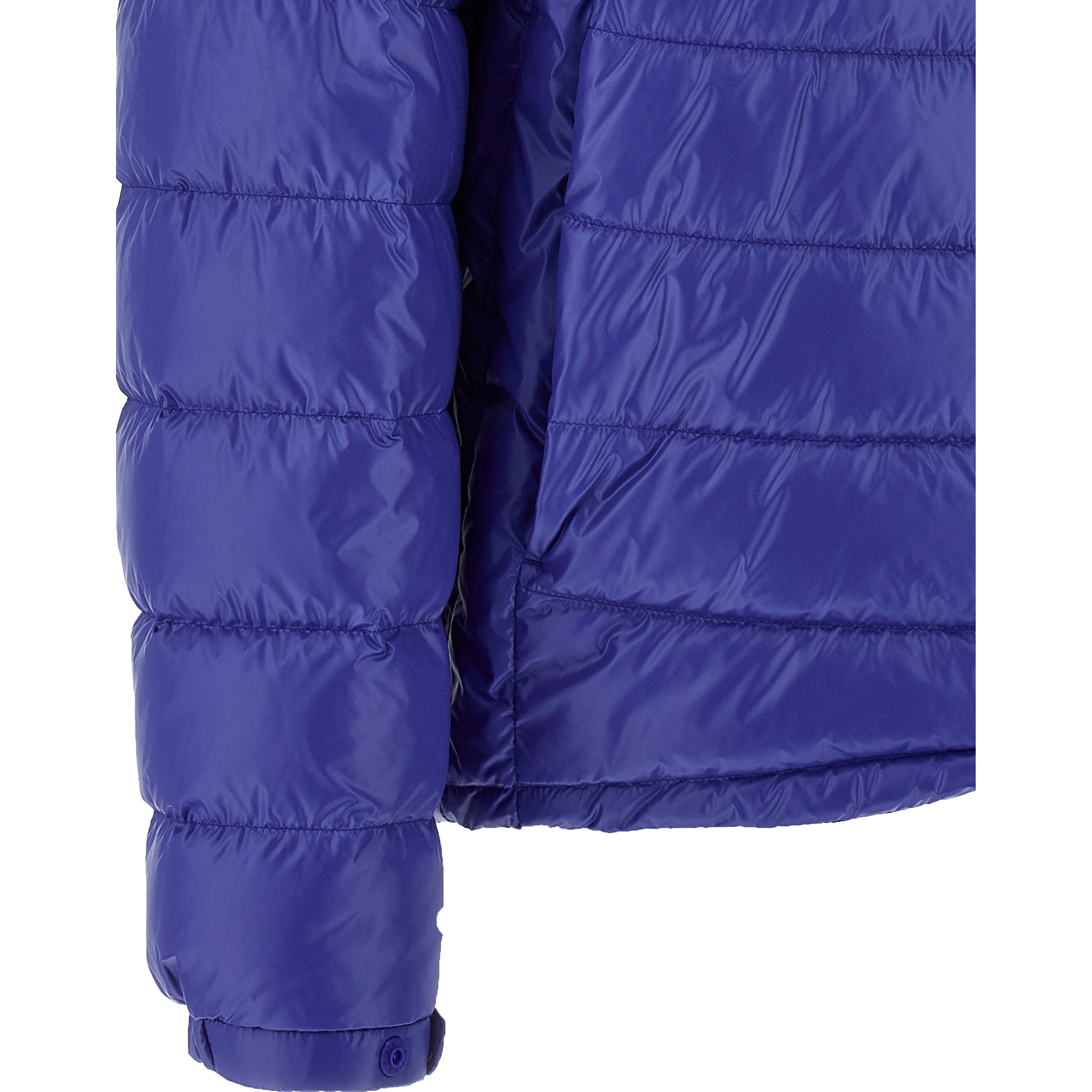 Blue Polyamide Full-Length Jacket