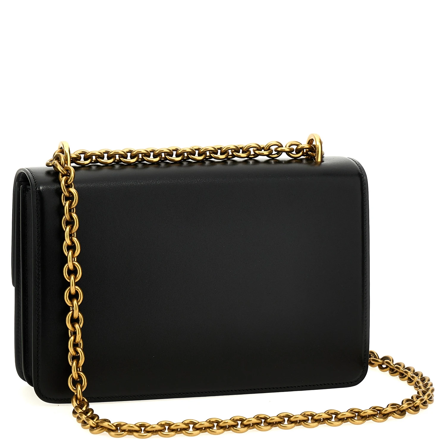 Black Calfskin Shoulder Bag