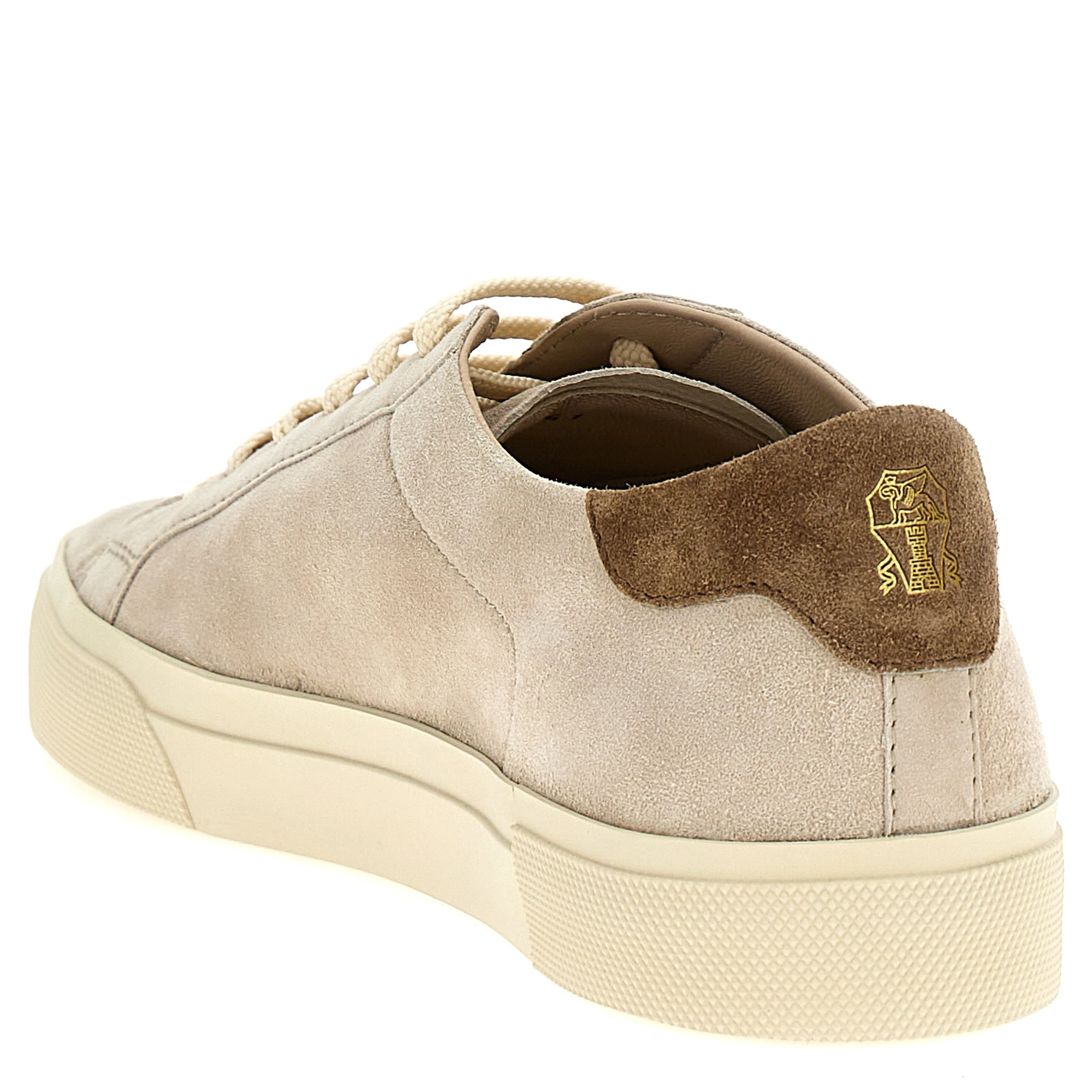 Beige Calfskin Low Top Sneakers