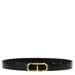 Black Leather Regular Belt
