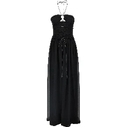 Black Silk Long Dress