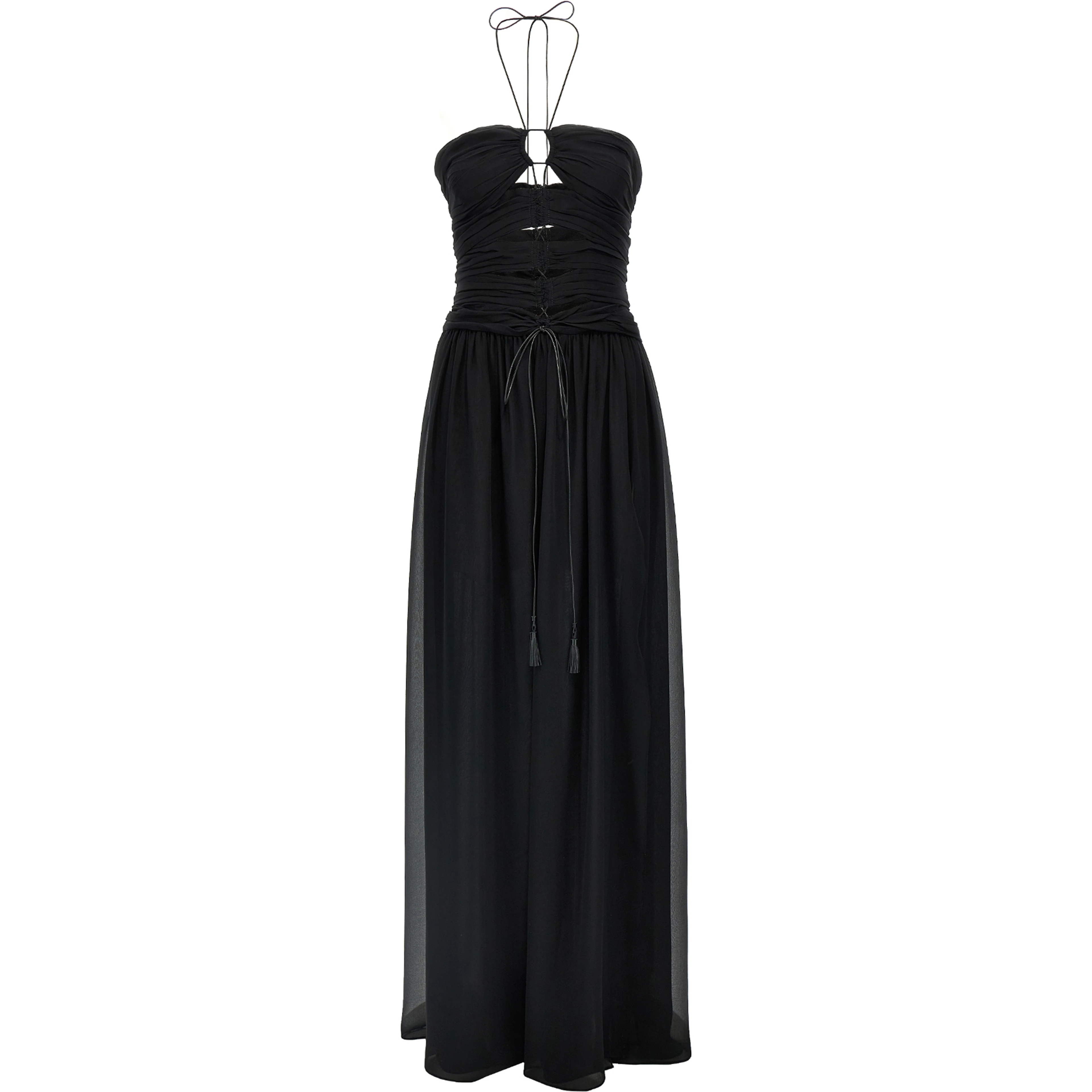 Black Silk Long Dress