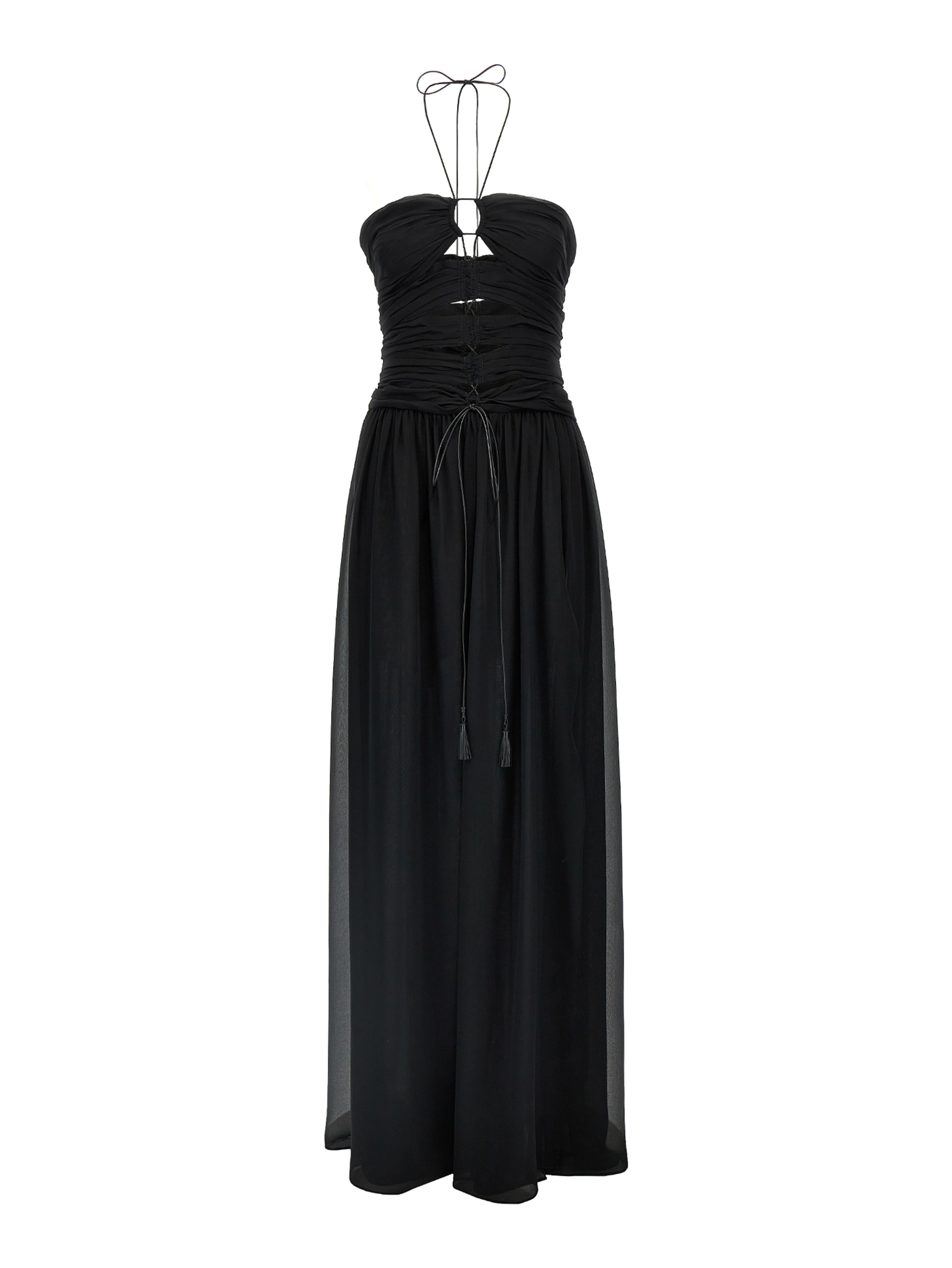 Black Silk Long Dress