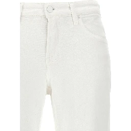 White Cotton High-Waisted Jean