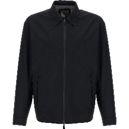 Black Polyester Shell Jacket