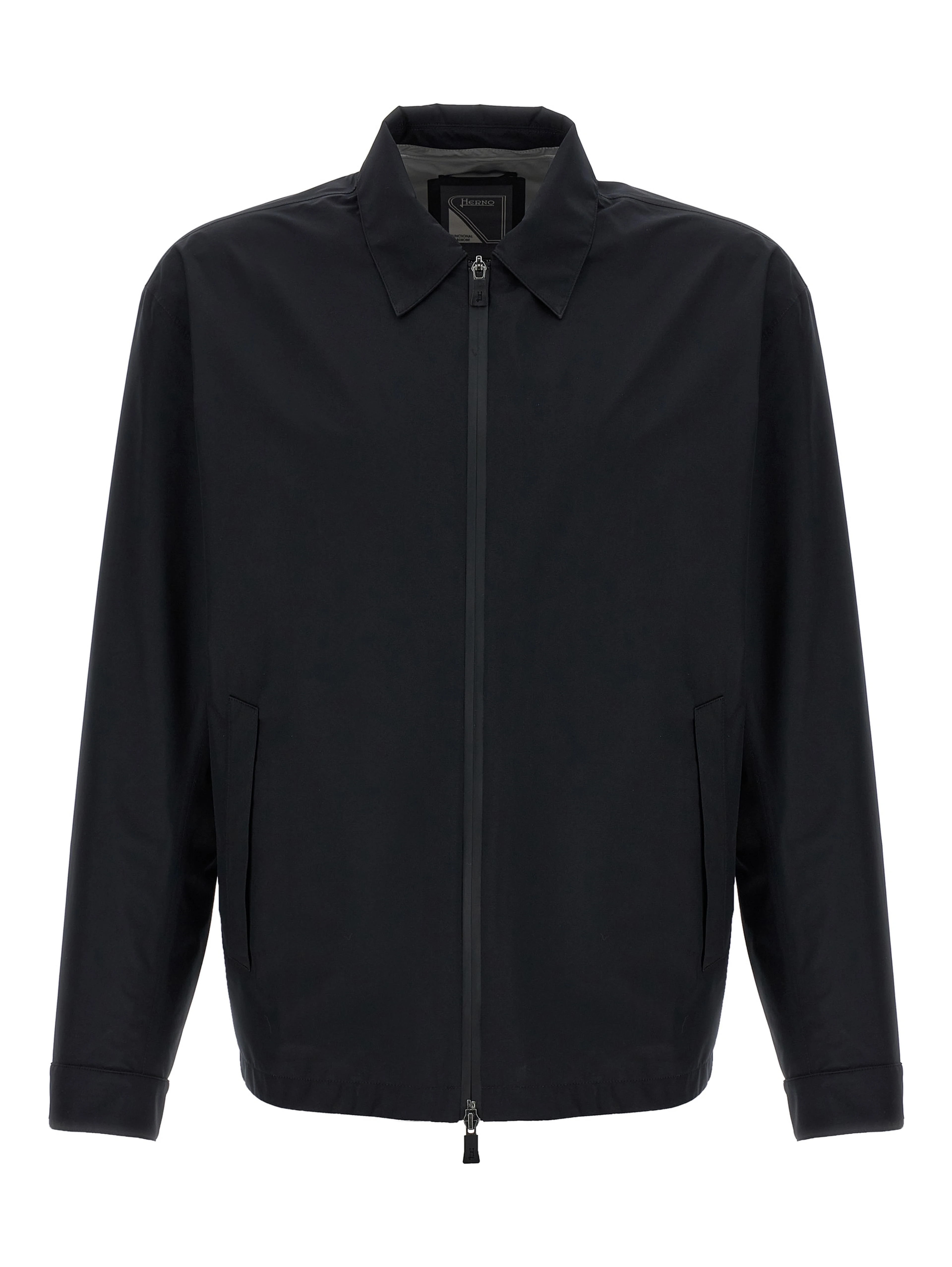 Black Polyester Shell Jacket