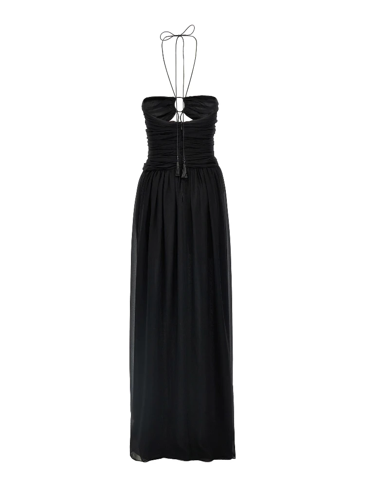 Black Silk Long Dress alternative
