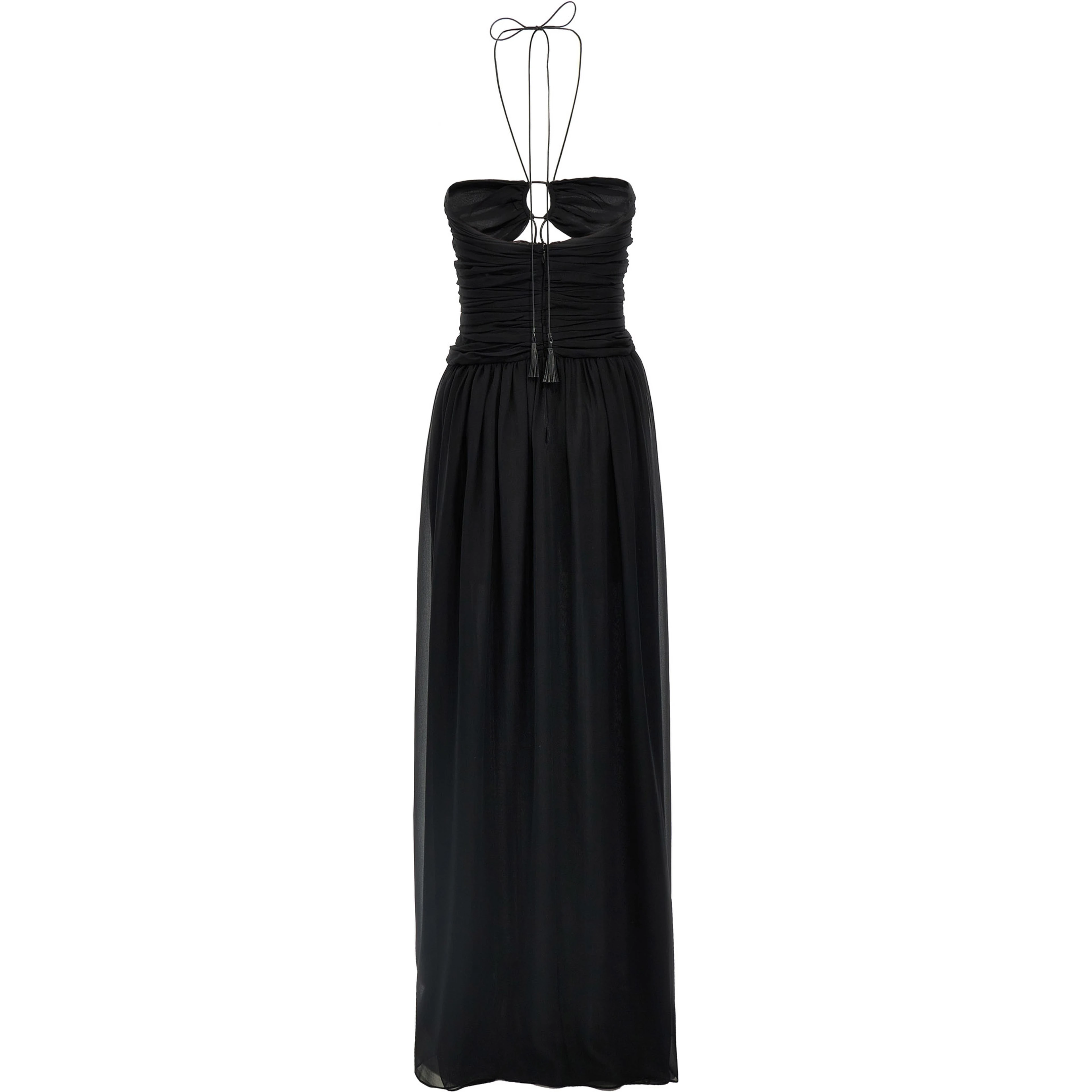 Black Silk Long Dress